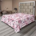 thumbnail image 1 of Ambesonne Floral Design Flat Bedding Sheet Soft Top Sheet, Nude Colors Flowers, Full, Blush Indigo Pastel Pink, 1 of 1