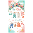 thumbnail image 1 of Floral Design Gender Reveal Banner Cute Bear Baby Shower Decoration for Party Celebration Event Decorations Indoor Use, 1 of 7