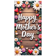 thumbnail image 1 of Floral Design Happy Mother's Day Banner Decorative Flowers Heart Icons for Mother Celebration Family Gathering Spring Decor, 1 of 9