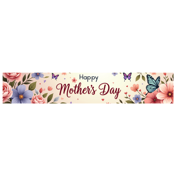 Floral Design Happy Mothers Day Banner Backdrop Background Party Decorations Photography Props Motherhood Celebration Family Gathering Mom Tribute Event Decor