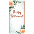 thumbnail image 1 of Floral Design Happy Retirement Celebration Banner Decorative Flowers Elegant Leaves for Retirement Party Indoor Decoration Event Celebration, 1 of 8