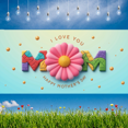 thumbnail image 1 of Floral Design Love Banner Pastel Colors Mom Letters for Mother's Day Celebration Home Decoration, 1 of 9