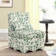 thumbnail image 1 of Floral Design Soft Cushion Armless Dining Chair Flannel Comfort Elegant Atmosphere, 1 of 9