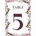 thumbnail image 1 of Floral Design Table Number Cards Double Sided Party Table Numbers for Reception Baby Shower Anniversary Birthday Bridal Party 4x6 50 Pcs, 1 of 3