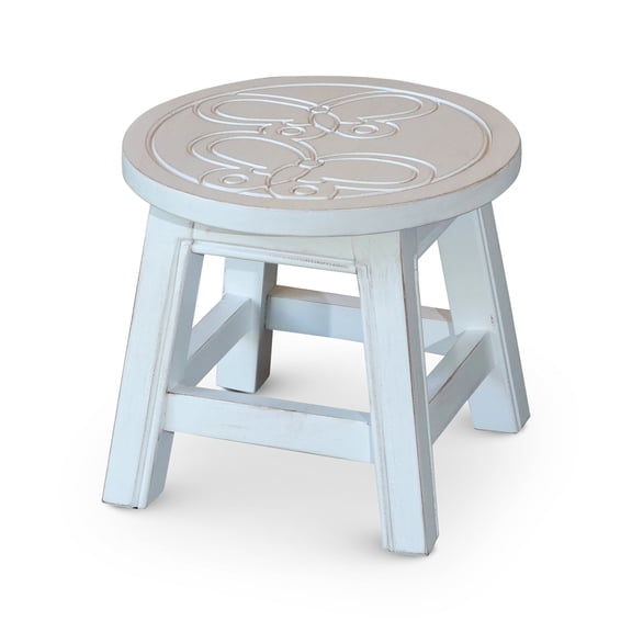 Floral Design, Versatile Function - Can Be Used as Footrest or Mini Table