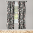 thumbnail image 1 of Floral Design Window Curtains, Contemporary Watercolor Style Garden Scene Flowers Boho in Pots Print, Lightweight Decor 2-Panel Set with Rod Pocket, Pair of - 28"x63", Laurel Green Blush, by Ambesonne, 1 of 3