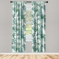 thumbnail image 1 of Floral Design Window Curtains, Greenish Tones Rose Flowers Vintage with Leafy Pattern Dreamy Aura, Lightweight Decor 2-Panel Set with Rod Pocket, Pair of - 28"x84", Sea Green Mint Green, by Ambesonne, 1 of 3
