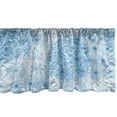 thumbnail image 1 of Floral Design Window Valance, Asian Inspired Flowers Bloom in Soft Sky Colors Artwork, Curtain Valance for Kitchen Bedroom with Rod Pocket, 54" X 18", Sea Blue and Pale Azure Blue, by Ambesonne, 1 of 2