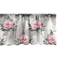 thumbnail image 1 of Floral Design Window Valance, Dreamy Flowers Boho Pattern with Neutral Leaves on Bitonal Back, Curtain Valance for Kitchen Bedroom with Rod Pocket, 54" X 18", Pale Pink Laurel Green, by Ambesonne, 1 of 2