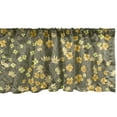 thumbnail image 1 of Floral Design Window Valance, Neutral Boho Springtime Flowers Pattern with Vertical Branches Print, Curtain Valance for Kitchen Bedroom with Rod Pocket, 54" X 18", Apple Green Mustard, by Ambesonne, 1 of 2