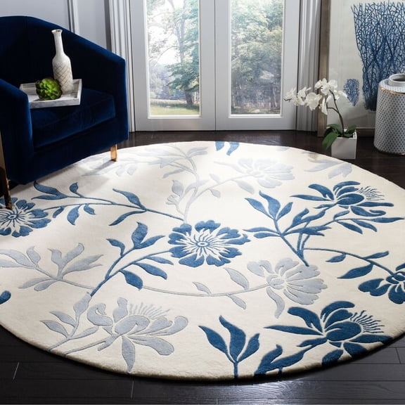 Floral Designed Handmade woolen Rug made with 100% wool that suites in your any room