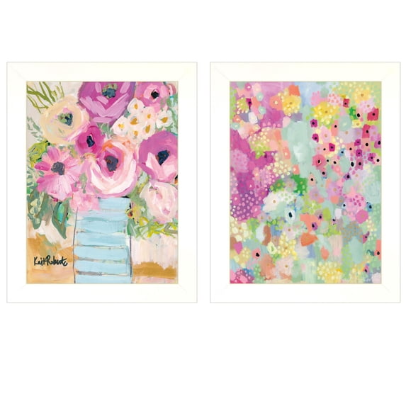 TrendyDecor4U Floral Designs 2-Piece Vignette Wall Art V526-226