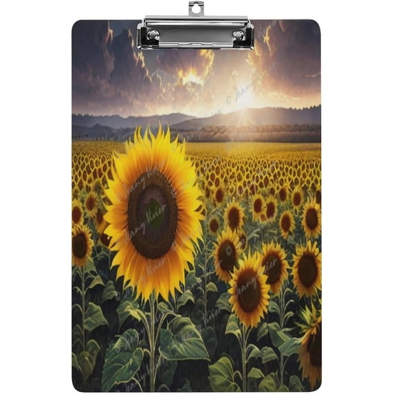 Floral Designs Fashion Clipboard, Standard A4 Letter Size, 12.6" x 8.7", Wood Clipboard, Low Profile Clip with Retractable Hanging Tab, Decorative Clipboard
