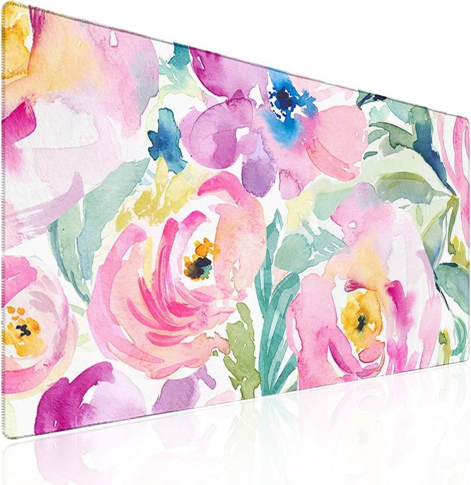 Floral Desk Mat, Extended Gaming Mouse Pad Large 31.5