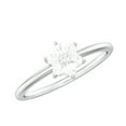 thumbnail image 1 of Floral Diamond Miracle Plate Ring (HI-SI Quality, Natural Gemstone, Rosec Jewels), 14K White Gold, US 11.00, 1 of 9