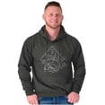 thumbnail image 1 of Floral Diamond Skull Symbol Spiritual Hoodie Sweatshirt Women Men Brisco Brands 3X, 1 of 6