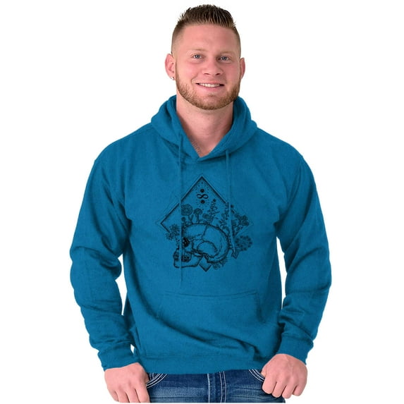 Floral Diamond Skull Symbol Spiritual Hoodie Sweatshirt Women Men Brisco Brands X