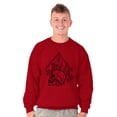 thumbnail image 1 of Floral Diamond Skull Symbol Spiritual Sweatshirt for Men or Women Brisco Brands 3X, 1 of 6