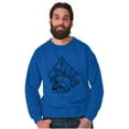 thumbnail image 1 of Floral Diamond Skull Symbol Spiritual Unisex Plus Fleece Graphic Sweatshirt Brisco Brands 3X, 1 of 5