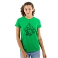 thumbnail image 1 of Floral Diamond Skull Symbol Spiritual Womens Fitted Plus Size Graphic Tee Brisco Brands 3X, 1 of 5