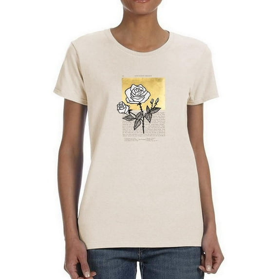 Floral Diary Ii T-Shirt Women -Vanna Lam Designs, Female Large