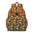 thumbnail image 1 of Floral Dinosaur Print Backpack - Waterproof Fabric for Wet Weather Protection, 1 of 5