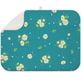 thumbnail image 1 of Floral Dish Drying Mat with Daisies for Kitchen Countertop Absorbent Microfiber Dish Rack Mat Spring Summer Drainer Pad Foldable 18x24 Inch, 1 of 5