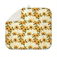 thumbnail image 1 of Floral Dish Drying Mat with Sunflowers Microfiber Counter Pad Foldable Absorbent Kitchen Rack Mat 16x18 Inch, 1 of 7