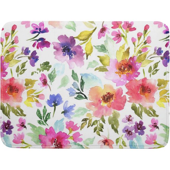 Floral Dish Drying Mats for Kitchen Counter Large Drying Mat for Dishes Microfiber Dish Rack Mat Kitchen Decor Spring Summer Flower Drainer Pad Washable Foldable Ultra Absorbent Dry Mat 18×24 Inch