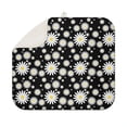 thumbnail image 1 of Floral Dish Rack Mat for Kitchen Countertop Daisy Print Microfiber Pad Absorbent Foldable Spring Summer Drainer Mat 16x18 Inch, 1 of 7