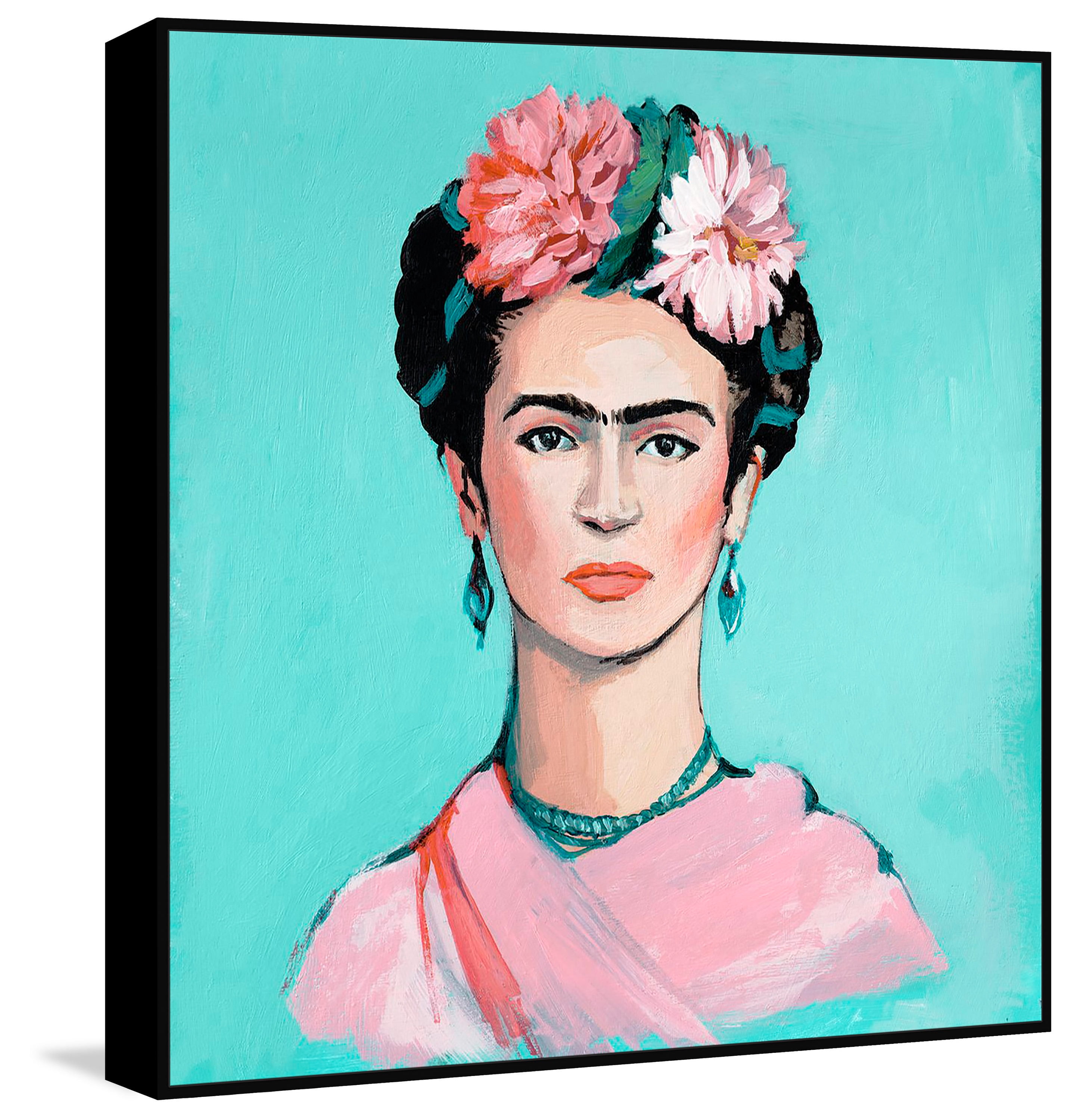 Floral Diva Floater Framed Painting Print on Canvas