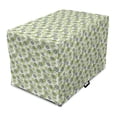 thumbnail image 1 of Floral Dog Crate Cover, Abstract Blossoms in Green Shades on Polka Dotted Retro Style Background, Easy to Use Pet Kennel Cover for Dogs, 35" x 23" x 27", Apple Green Sage Green, by Ambesonne, 1 of 6