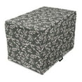 thumbnail image 1 of Floral Dog Crate Cover, Botanical Composition of Eucalyptus Flower Herbal Minimalistic Pattern, Easy to Use Pet Kennel Cover Small Dogs Puppies Kittens, 7 Sizes, Charcoal Grey Pale Pink, by Ambesonne, 1 of 6