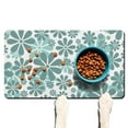 thumbnail image 1 of Floral Dog Food Mat with Cute Daisy and Wildflower Artwork, Durable Non-Slip Pet Feeding Mat for Spring Summer Feeding Area, 1 of 7