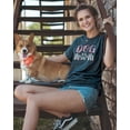 thumbnail image 1 of Floral Dog Mom Charcoal Tee, 1 of 3