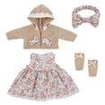 thumbnail image 1 of Floral Doll Clothes Set, Hooded Doll Outfit, 18 Inch Doll Clothing, Fashion Doll Dress, Doll Wardrobe Accessories, 1 of 6