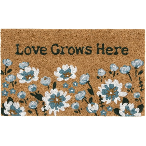 Floral Door Mat, Spring Door Mat, Front Door Rug, 50x80cm Floral Pattern Floor Mat Carpet, Decorative Welcome Mat for Home Indoor & Outdoor Entry