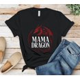 thumbnail image 1 of Floral Dragon Mom Graphic T-Shirt Size S-5XL, 1 of 2