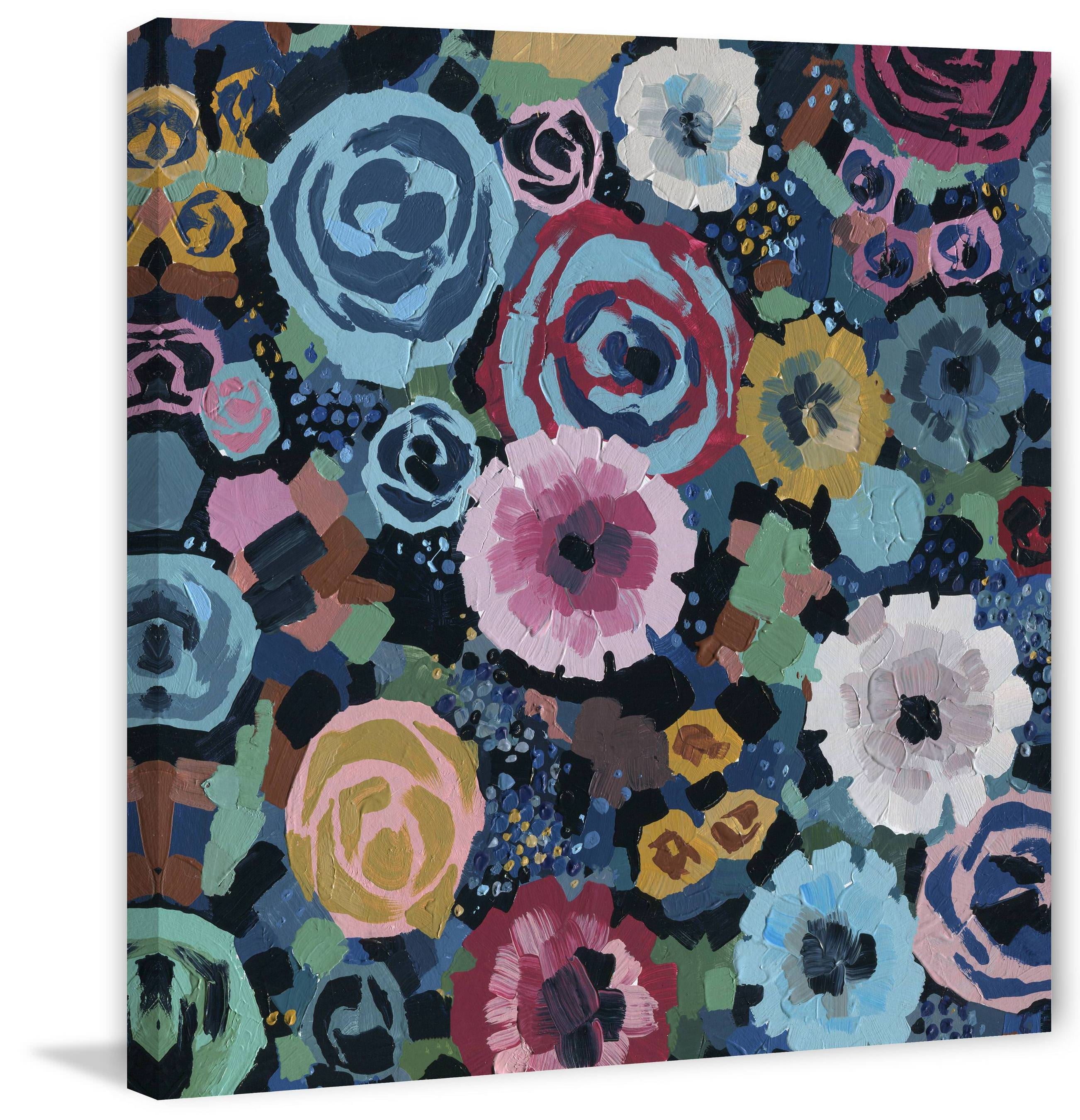 Floral Drama Painting Print on Wrapped Canvas