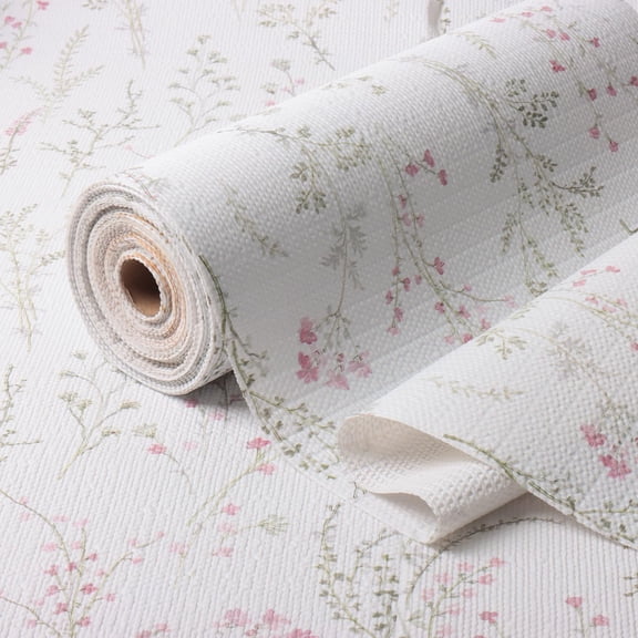 Floral Drawer and Shelf Liner for Cabinets, Non-Adhesive and Strong Non-Slip Flower Shelf Cabinet Drawer Liners for Kitchen,Table,Bookshelves,Waterproof Cupboard Liners,12IN x 10FT