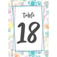 thumbnail image 1 of Floral Drawing51 Pieces Wedding Table Numbers Cardss 1-50 Double Sided 4x6 inch Table Numbers for Wedding Reception/Party/Event, 1 of 3