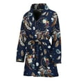 thumbnail image 1 of Floral Dream Catcher Pattern Women Bathrobe One Size Univeral Fits, Bohemian Mandala Yoga Boho Fashion Lightweight Plush Fleece Long Robe For Women, 1 of 3