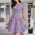 thumbnail image 1 of Floral Dream Pattern Women's Classic Swing Skater Dress Casual Work Party Cocktail Dresses, 1 of 6