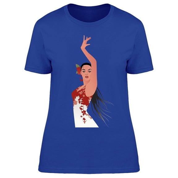 Floral Dress Estampa Flamenco T-Shirt Women -Image by Shutterstock, Female XX-Large