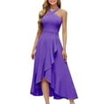 thumbnail image 1 of Floral Dress For Women, 2025 Elegant Classy Sleeveless Sexy Evening Dress Prom Ruffle Dresses Women Plus Size Dresses Curvy 1950S Dresses Modest Boho Dresses Shirt Dresses (XL, Purple) ZMTing, 1 of 4