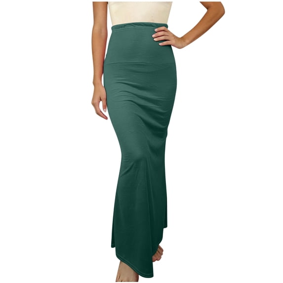 Floral Dresses for Women High Waist Solid Maxi Skirt Stretchy Bodycon Long Skirt For Elegant Office Wear Floral Vocation Beach Sundress