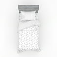 thumbnail image 1 of Ambesonne Floral Bedding Set 3 Pcs, Different Flower Species, Twin, Charcoal Grey White, 1 of 2