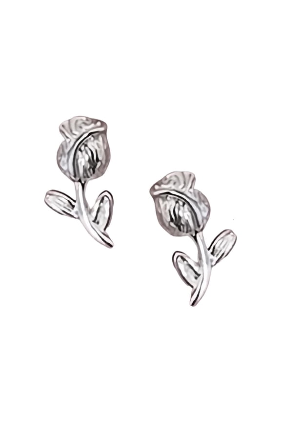 Floral Ear Studs in Copper, Elegant Design, Dainty Everyday Jewelry for Casual & Special Occasions