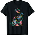 thumbnail image 1 of Floral Easter Bunny T-Shirt – Cute Spring Rabbit Tee for Women & Girls, 1 of 4