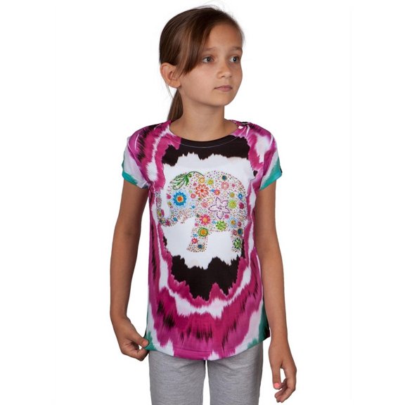 Floral Elephant Youth T-Shirt - Large(14/16)